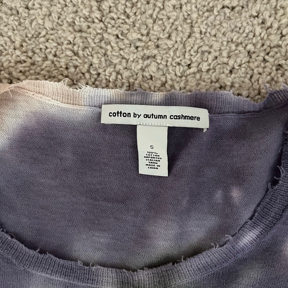 Autumn cashmere tie dye long sleeve top size small